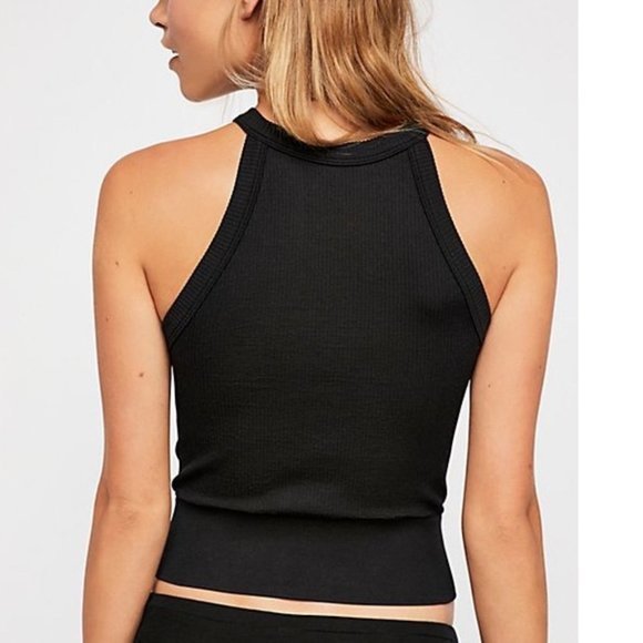 Free People Tops - Free People Wide Rib Seamless Cami Black. XS/S, M/L